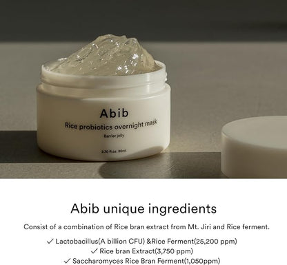 Abib Rice Probiotics Overnight Mask Barrier Jelly 80ml