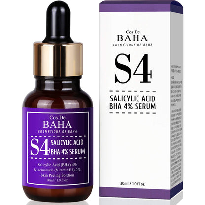 Cos De BAHA, S4, Salicylic Acid BHA 4% Serum, 1 fl oz (30 ml)