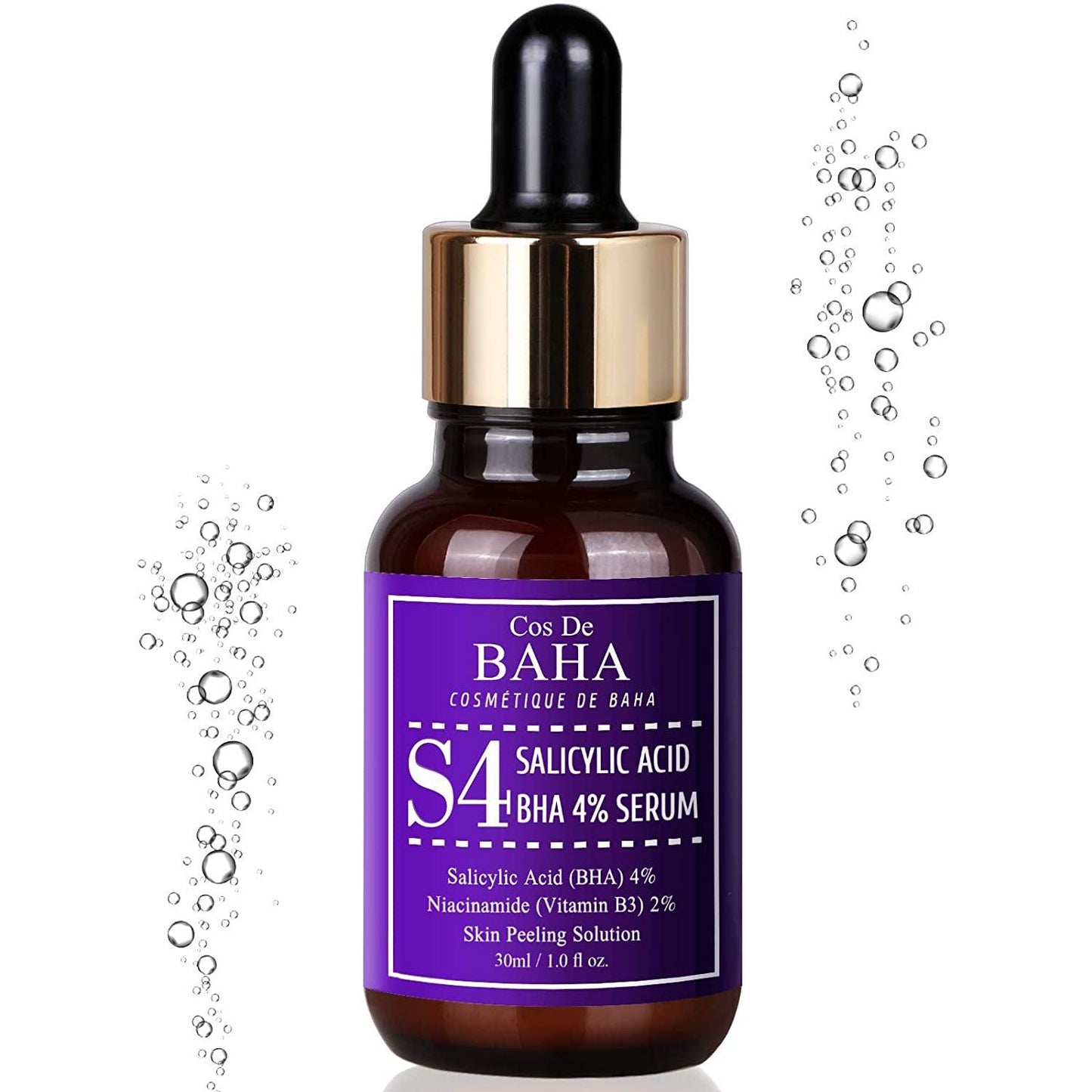 Cos De BAHA, S4, Salicylic Acid BHA 4% Serum, 1 fl oz (30 ml)