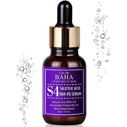 Cos De BAHA, S4, Salicylic Acid BHA 4% Serum, 1 fl oz (30 ml)