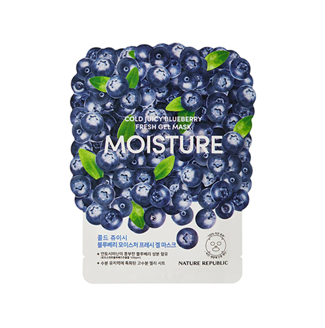 Nature Republic Moisture Cold Juicy Blueberry Fresh Gel Mask 1pc